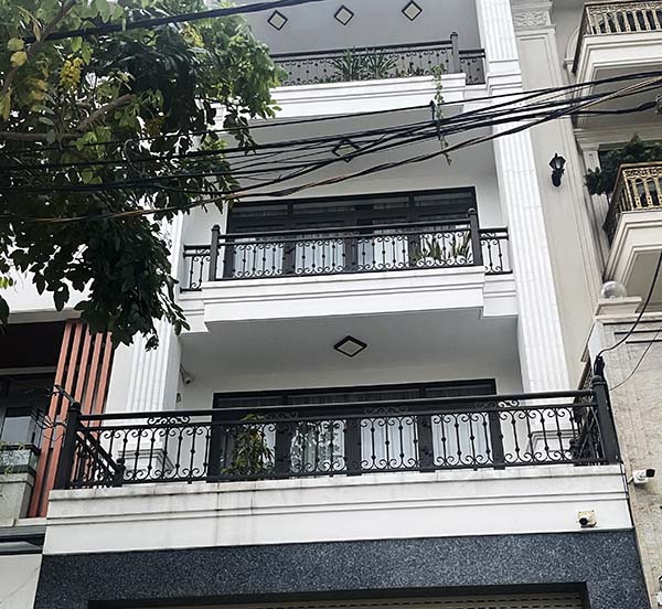 Mẫu lan can sắt hộp nhà phố